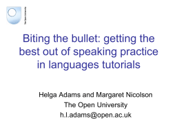 Biting the bullet: - Open Research Online