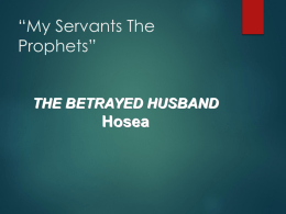 My Servants The Prophets”