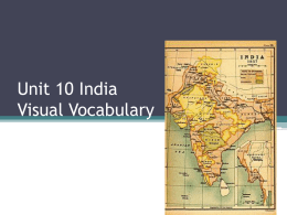 Unit 10 India Visual Vocabulary