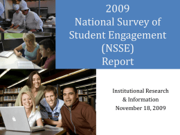 2009 NSSE Report - Utah Valley University