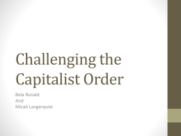 Challenging the Capitalist Order