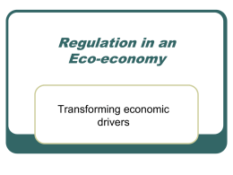 Regulation - Green Economics