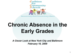 Chronic Absence in the Early Grades