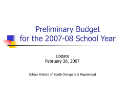 Preliminary Budget 2006-07