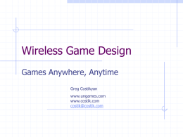 Wireless Game Design