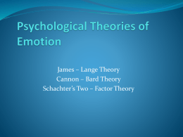 Psychological Theories of Emotion