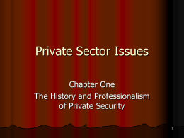 Private Sector Issues - FM Faculty Web Pages