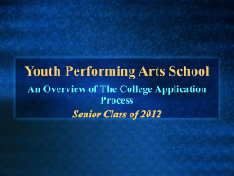 YOUTH PERFORMING ARTS SCHOOL