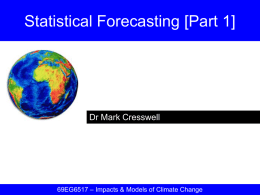 Statistical Forecasting 1