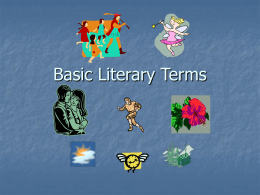 Basic Literary Terms - Longview Independent School District