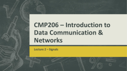 CMP206 – Introduction to Data Communication & Networks