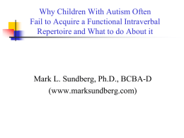 Why Children With Autism Often Fail to Acquire a