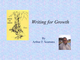 Writing for Growth - Mount Vernon Nazarene University