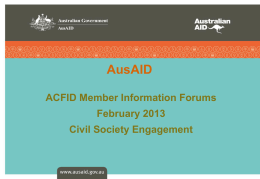 AusAID Civil Society Engagement Framework