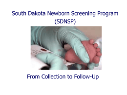 South Dakota Newborn Screening Training