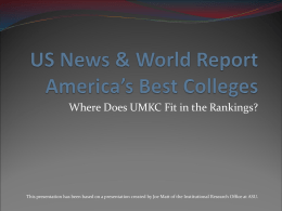 US News & World Report America’s Best Colleges