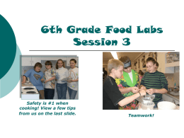 6th Grade Food Labs - Beatrice Public Schools