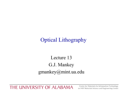 Lecture 13 - University of Alabama