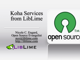 Koha Services from LibLime