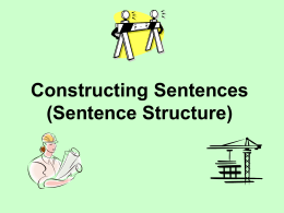 Sentence_Structure_Powerpoint for Student Notes