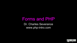 Forms and PHP