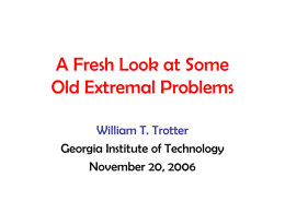A Fresh Look at Some Old Extremal Problems
