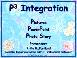 P3 Integration Pictures PowerPoint Photo Story