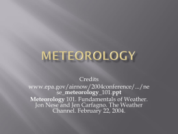 Meteorology - BierScience: SHHS Earth and Physical Science