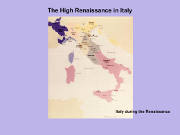 Chapter 13 -The High Renaissance in Italy