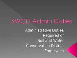 SWCD Admin Duties - Association of Illinois Soil and Water