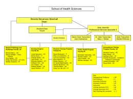 Social and Behavioral Sciences Organizational Chart