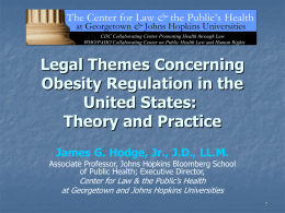 Legal Themes Concerning Obesity Regulation in the United