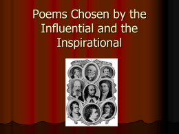 Poems Chosen by the Influential and the Inspirational