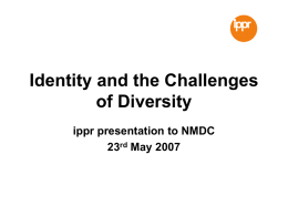 Identity and the Challenges of Diversity