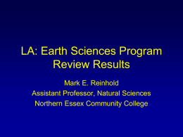 LA: Earth Sciences Program Review Results
