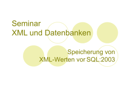 Seminar XML und Datenbanken