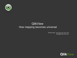 GIS על Qlikview - שאולי ברגמן, מנהל פיתוח עסקי,