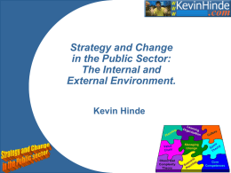 Strategy and Change in the Public Sector
