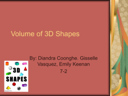 Volume of 3D Shapes - Mrs. Melia's Electronic Blackboard