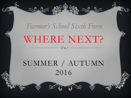 Where Next? Summer / Autumn 2014
