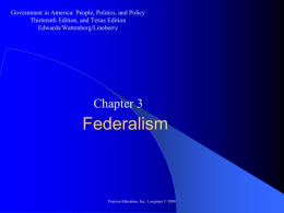 Federalism - COACH AULTMAN'S ACADEMIC CENTER