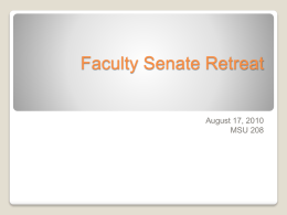 Faculty Senate Retreat