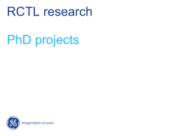 RCTL research and applications