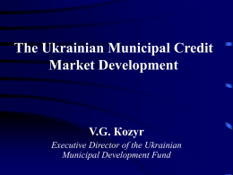 Presentation UMDF - Development Funds