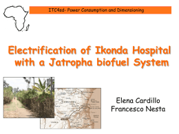 Electrification of Ikonda Hospital with a Jatropha bio