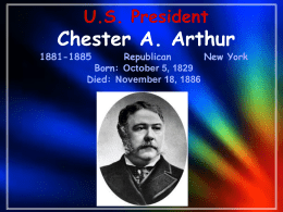 U.S. President Chester A. Arthur