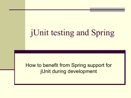 jUnit testing and Spring