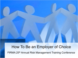 How To Be an Employer of Choice - FIRMA