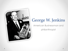 George W. Jenkins American Businessman and philanthropist