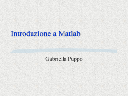 Introduzione a Matlab
